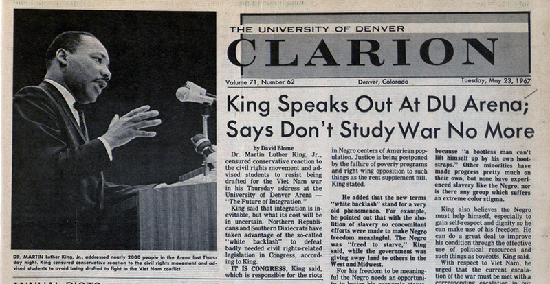 Front Page of DU Clarion, May 23, 1967
