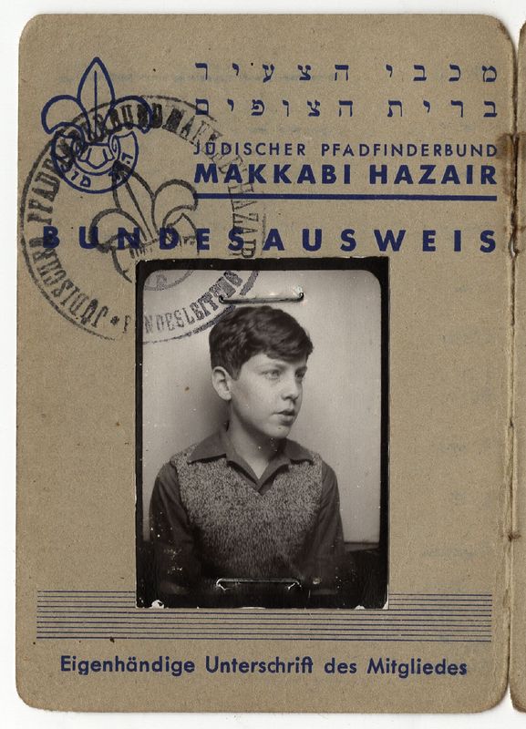 Heinrich Loewenstein&#039;s Jewish Scout Association Membership Card