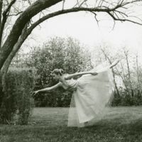Millie Arndt Demonstrates a Ballet Pose