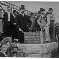 Laying Cornerstone of the New York Ladies Auxiliary Building at the Jewish Consumptives&#039; Relief Society
